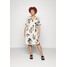 Selected Femme Curve SLFRAMI SHORT WRAP DRESS Sukienka letnia sandshell SEW21C015-A11