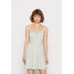 Hollister Co. BARE RUCHED BUST DRESS Sukienka letnia green H0421C04W-M11