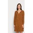 TOM TAILOR DRESS TIRED AND PRINTED Sukienka letnia brown leaf design TO221C0M9-O11