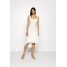 Adrianna Papell BEADED SHIRRED DRESS Sukienka koktajlowa ivory AD421C0F5-A11