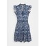 Lauren Ralph Lauren WAKEYKO SHORT SLEEVE DAY DRESS Sukienka z dżerseju navy/blue/cream L4221C1FR-K11
