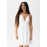 PULL&BEAR WITH OPEN BACK Sukienka letnia white PUC21C0TM-A11