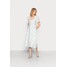 Vila VISIFLO WRAP DRESS Sukienka letnia white/light blue V1021C310-A11