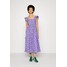 Selected Femme SLFLARA RUFFLE SLEEVE MIDI DRESS Sukienka letnia violet tulip SE521C14J-I11