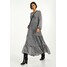 Tommy Hilfiger Długa sukienka animal texture iron grey black TO121C0MN-C11