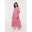 OYSHO Długa sukienka pink OY121C09O-J11