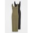 Vero Moda Petite VMNANNA DRESS 2 PACK Długa sukienka ivy green/black VM021C08O-Q12