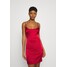 Missguided STRETCH BODYCON MINI DRESS Sukienka koktajlowa red M0Q21C1W9-G11