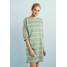 Next BALLOON SLEEVE Sukienka letnia sage green stripe NX321C2C8-M11