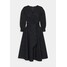 KARL LAGERFELD LOGO EMBROIDERED SHIRT DRESS Sukienka letnia black K4821C03Z-Q11