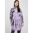 Urban Classics TIE DYE Sukienka z dżerseju black lavender UR621C022-Q12