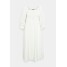 Bruuns Bazaar CHECKA JANY DRESS Sukienka letnia snow white/green BR321C08Z-M11