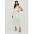 Vila VIRAVENNA ANKLE DRESS Długa sukienka off-white V1021C2X6-B11