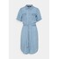 Vero Moda Tall VMSILJA SHORT DRESS Sukienka jeansowa light blue denim VEB21C08T-K11