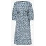 ONLY ONLOLIVIA WRAPMIDI DRESS Sukienka letnia blue fog aop:uneven dot ON321C2SA-K11
