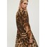Massimo Dutti Sukienka letnia dark brown M3I21C0LN-O11