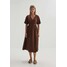 OYSHO WRAP Sukienka letnia brown OY121C095-O11