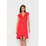 Vila VIMOONEY WRAP FLOUNCE DRESS Sukienka z dżerseju mars red solid V1021C32D-G11