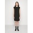 KARL LAGERFELD DRESS WITH SHOULDER PADS Sukienka z dżerseju black K4821C04Q-Q11