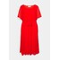 Evoked Vila VIPLIS O NECK MIDI DRESS Sukienka letnia mars red V0H21C011-G11
