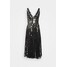 Maya Deluxe V NECK STRIPE EMBELLISHED MIDI DRESS Sukienka koktajlowa black M2Z21G006-Q11