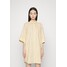 Monki HILLEVI DRESS Sukienka koszulowa basic beige/white MOQ21C0CU-B11