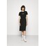 Calvin Klein LOGO DRESS Sukienka z dżerseju black 6CA21C039-Q11