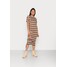 Neon & Nylon CHECKBOARD DRESS Sukienka z dżerseju brown N3P21C002-O11