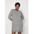 Evoked Vila VIHAILEY O NECK DRESS Sukienka dzianinowa medium grey melange V0H21C00A-C11