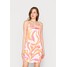 ONLY ONLDAYA STRAP DRESS Sukienka letnia pink/orange ON321C2QH-J11