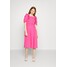 YAS YASALINGO MIDI DRESS Sukienka letnia shocking pink Y0121C1W8-J11