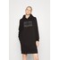 Tommy Hilfiger LUREX BOX SHORT HOODIE DRESS Sukienka letnia black TO121C0IV-Q11