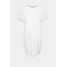 Vila VITINNY FLOUNCE DETAIL DRESS Sukienka z dżerseju snow white V1021C2GS-A11