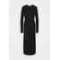 Tory Burch TIE WAIST DRESS Sukienka dzianinowa black T0721C01O-Q11