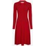 Tommy Hilfiger SLIM FIT Sukienka dzianinowa blazer red TO121C0MH-G11
