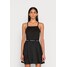 Calvin Klein Jeans LOGO STRAPS FABRIC MIX DRESS Sukienka letnia black C1821C0B5-Q11