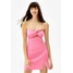 Bershka FITTED MINI WITH FRONT DETAIL Sukienka etui pink BEJ21C0X4-T11