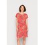 ONLY NOVA LUX CONNIE BALI DRESS Sukienka letnia mineral red bright tropical ON321C2P3-G11