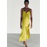 Massimo Dutti SATIN CAMISOLE DRESS Sukienka z dżerseju neon yellow M3I21C0L1-E11
