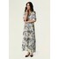 Soaked in Luxury ZAYA FLOWY DRESS Długa sukienka parsnip abstract print SO921C09U-T11