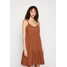 TOM TAILOR DENIM DRESS WITH STRAPS Sukienka letnia nut brown TO721C0FB-O11