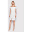 Rinascimento Sukienka koktajlowa CFC0109436003 Biały Slim Fit