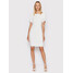 DKNY Sukienka koktajlowa DD2BN927 Biały Slim Fit