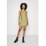 Weekday CLOSE SHORT DYED DRESS Sukienka z dżerseju green WEB21C073-M11