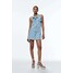 ZARA SUKIENKA DENIM Z DEKOLTEM HALTER 177649139-406-1