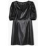 Cropp Czarna sukienka z imitacji skóry 5508N-99X