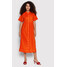 Vero Moda Sukienka koszulowa Jilla 10260810 Pomarańczowy Relaxed Fit