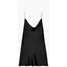 Cropp Czarna sukienka na ozdobnych ramiąćzkach 0144U-99X