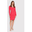 Rinascimento Sukienka dzianinowa CFM0010758003 Różowy Slim Fit