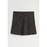 H&M Trapezowa spódnica - 1045726005 Czarny/Drobne kwiaty